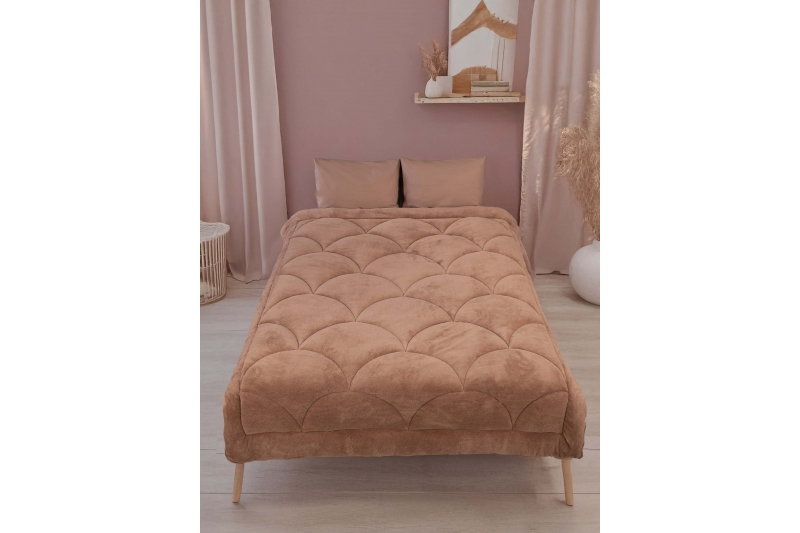 Wellsoft Silikon Yorgan Kahverengi