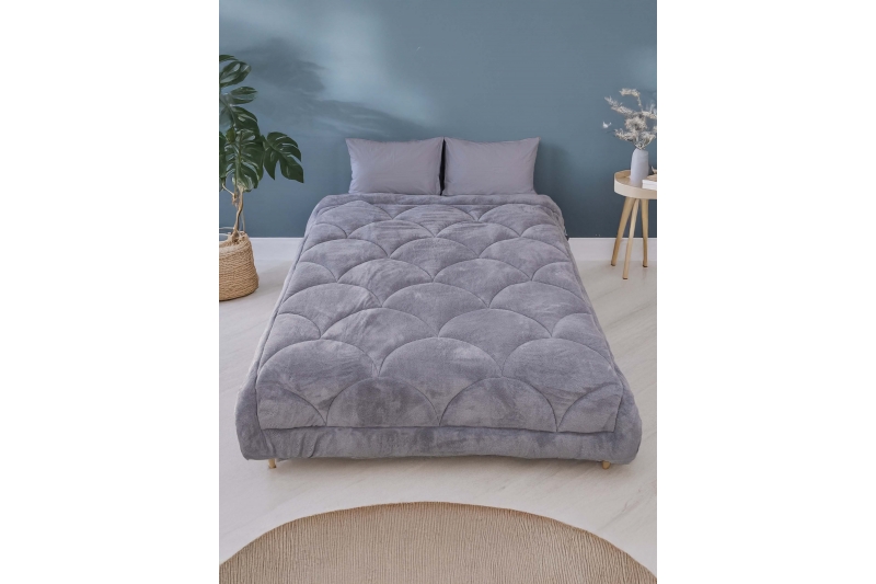 Wellsoft Silikon Yorgan Kahverengi