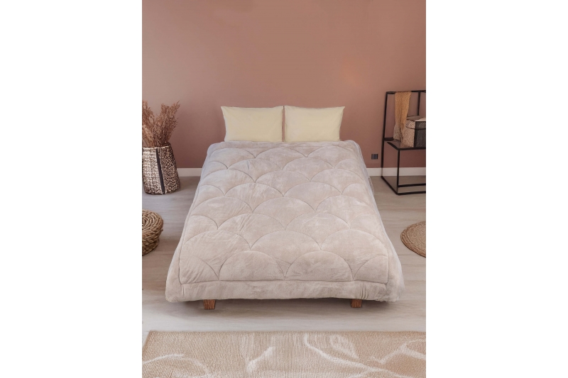 Wellsoft Silikon Yorgan Kahverengi