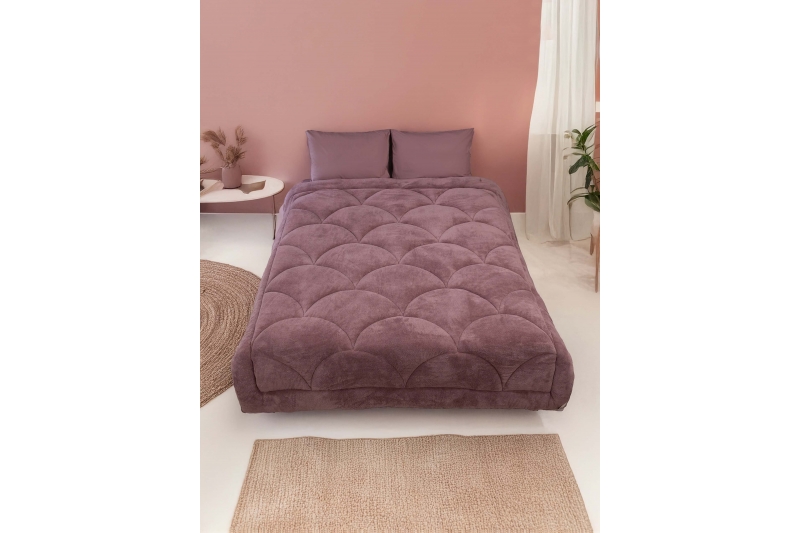 Wellsoft Silikon Yorgan Kahverengi