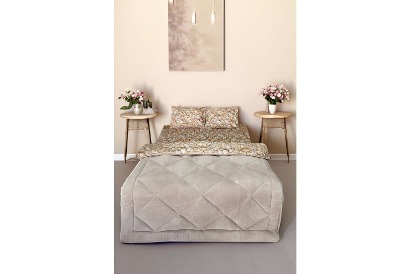 Wellsoft Silikon Yorgan Kahverengi