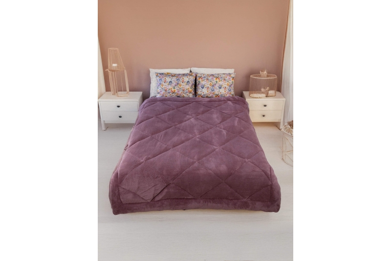 Wellsoft Silikon Yorgan Kahverengi